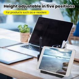 Tabletstandaard - Telefoonhouder - Video Kijken - Vijf Versnellingen Verstelbaar - 7-11 inch - Zwart — thumbnail 5