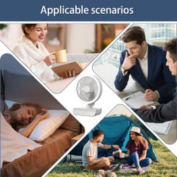 Circulating Fan - Remote Control Wall Fan | Rocks Left & Right, 5 Wind Speeds, 2 Speed Lights for Bedside Table, Shelf, Living Room — thumbnail 5