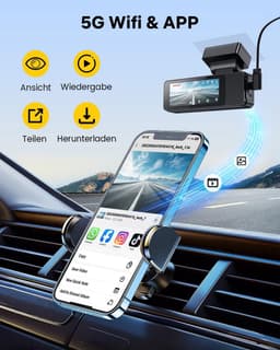 Auto Camera - Rijrecorder - Veilig Rijden - 4K Voor en Achter - 318 inch Touchscreen - Zwart — thumbnail 5