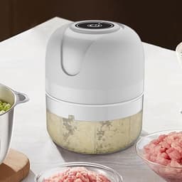 Mini Hakmolen - Keukenmachine - Ingrediënten Snijden - Draadloos USB Oplaadbaar - 250 ml - Wit — thumbnail 3