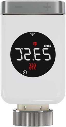 Slimme Thermostaat - Radiatorkraan App - Energie Besparen - Programmeerbaar Schema - M30x1.5 - Wit — thumbnail 1