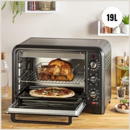 QUOVO® Heteluchtoven - Oven - Airfryer Oven - 28 Liter - Zwart - ‎32cm x 47cm x 28cm — thumbnail 3