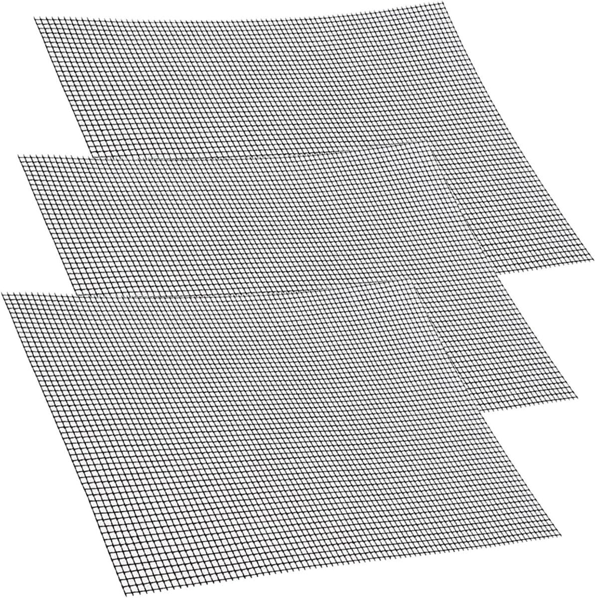 Set van 3 Herbruikbare Grillmatten met Antiaanbaklaag, 42 x 36 cm, Perfect voor BBQ, Gas- en Houtskoolgrills, Oven en Koken — afbeelding 1