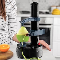 Elektrische Aardappelschilmachine - Groente Fruit Schillen - Snel Keukenwerk - Automatisch Balancerend - 29 x 14 cm - Zwart — thumbnail 2