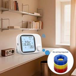 Intelligente Thermostaat - Wifi Regelaar - Comfort Beheer - App en Spraakbesturing - 8.6 x 8.6 x 3 cm - Wit — thumbnail 3