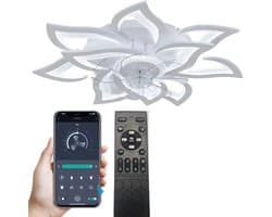 LUMÉ STORE Plafondventilator Met Verlichting - Plafondlamp - Woonkamerlamp - 6 Snelheden - App & Afstandsbediening - 77cm - Wit