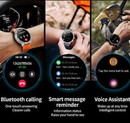 WizBay Premium Select® 1.85 Sport Smartwatch – Dames & Heren – Bluetooth Bellen – Hartslagmeter – Bloeddrukmeter – O2 Zuurstofmeter – 60+ Sportmodi – LED Zaklamp – IP68 Waterdicht – FitCloud Pro – Android & iOS - Zilver — thumbnail 2