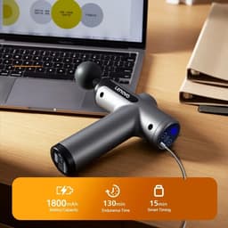 QJ Supply - Massage Gun - Sportmassage - Spiermassage - Rug Massage - Fitness Herstel - Oplaadbaar - 8 Massagekoppen - Zwart — thumbnail 2