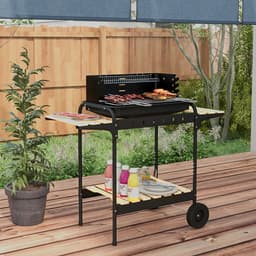 Roossentials houtskoolbarbecue - Barbecue - Grill - In hoogte verstelbaar - Met wielen - Met as opvanger - Zwart — thumbnail 3