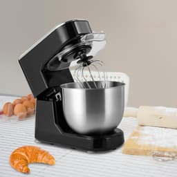 Keukenmachine - Mixer Standmixer - Bakken En Koken - Krachtige 1000W Motor - 5 Liter Kom - Zwart Zilver — thumbnail 3