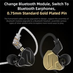 KZ ZSN PRO X - In-Ear Monitors - IEM - Muziek & Gaming Oortjes - Oordoppen - Verwisselbare Kabel - Hybride Drivers - Ergonomisch Design – Goud — thumbnail 5