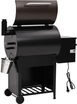 vidaXL - Pelletbarbecue - met - schoorsteen - 104 - cm - ijzer - zwart — thumbnail 4
