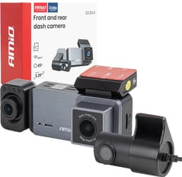 AMiO Dashcam 4K + 2K + 1K WLAN – Triple Camera Auto Camera UHD WiFi 512GB Ondersteuning – Voor, Achter en Interieur Opname 3.39” Display G Sensor Parking Mode — thumbnail 1