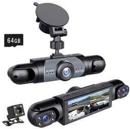 Dashcam met 4 lenzen, 4K 360°, opnamefunctie voor en achter/binnen met nachtzicht, 64GB grafische kaart. — thumbnail 1