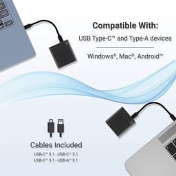 Draagbare SSD - Externe Opslag - Bestanden Overzetten - Hoge Snelheid - 1 TB - Zwart — thumbnail 5