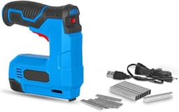 Stapler, Electric Shooting Hammer Cordless Stapler with 1500mAh Lithium Battery USB Rechargeable Staple Gun Furniture Wooden Frame DIY Tool for Woodworking, Professional and DIY — thumbnail 1