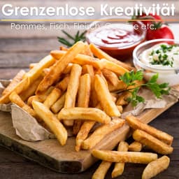 Heteluchtfriteuse - Airfryer Mini-oven - Gezond Koken - 12 Programma's - 8 Liter - Zilver Zwart — thumbnail 4