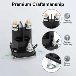Magneetschakelaar Grasmaaier - Startrelais Motor - Gazon Onderhoud - Robuuste Metalen Constructie - 12 Volt - Zilver — thumbnail 2