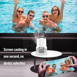 aladdien - Mini Projector met WiFi - 1080P Resolutie voor Buiten en Thuisbioscoop - 50 ANSI Lumens - Perfect voor Films en Presentaties - Handzaam e... — thumbnail 3