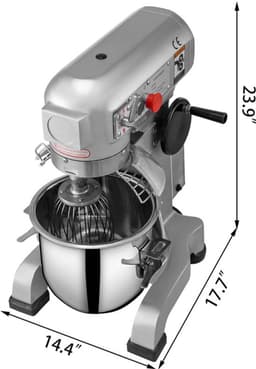Keukenmixer – Elektrische Mixer – Deegkneder – Mixervoet – 10 Liter Kom – 450 Watt – 3 Snelheden — thumbnail 1