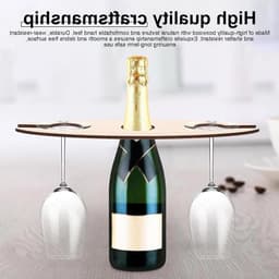 Houten wijn glas houders voor buiten, perfect voor picknicks, inclusief 8 glazen voor wijnliefhebbers om van hun wijn te genieten — thumbnail 4
