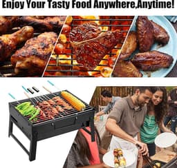 SMH LINE® Opvouwbare Tafel bbq - Houtskoolbarbecue - Draagbaar - 59x22x22cm — thumbnail 3