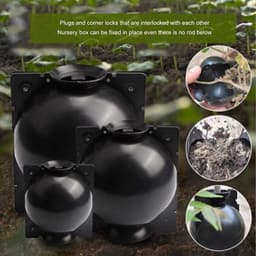 10 stuks 12cm Air Layering Propagation Kit - Hoge Druk Voortplanting Bal Enten Ras Doos Zwart voor Thuis Tuinieren — thumbnail 3