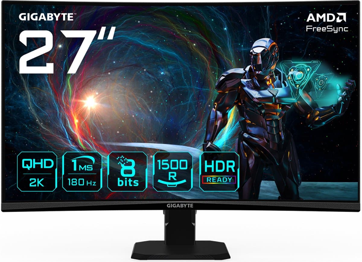 Gigabyte GS27QCA - QHD LED Gaming Monitor - 180hz - 27 inch — afbeelding 1