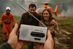 Draagbare Noodradio - Noodradio - Noodpakket Must Have - Radio op Batterijen voor Rampen — thumbnail 4