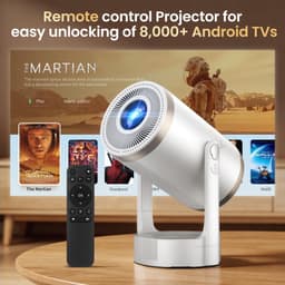 Draagbare Beamer 260 ANSI Lumen - Android 12.0 Systeem - 1080P Full HD Resolutie - LCD Lichtbron - Wifi En Bluetooth - Mini Projector — thumbnail 1