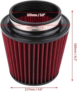 Auto luchtfilter hoge stroom inlaat luchtinlaat ronde kegel luchtfilter reiniger klem-op motor luchtfilter (100 mm) — thumbnail 3