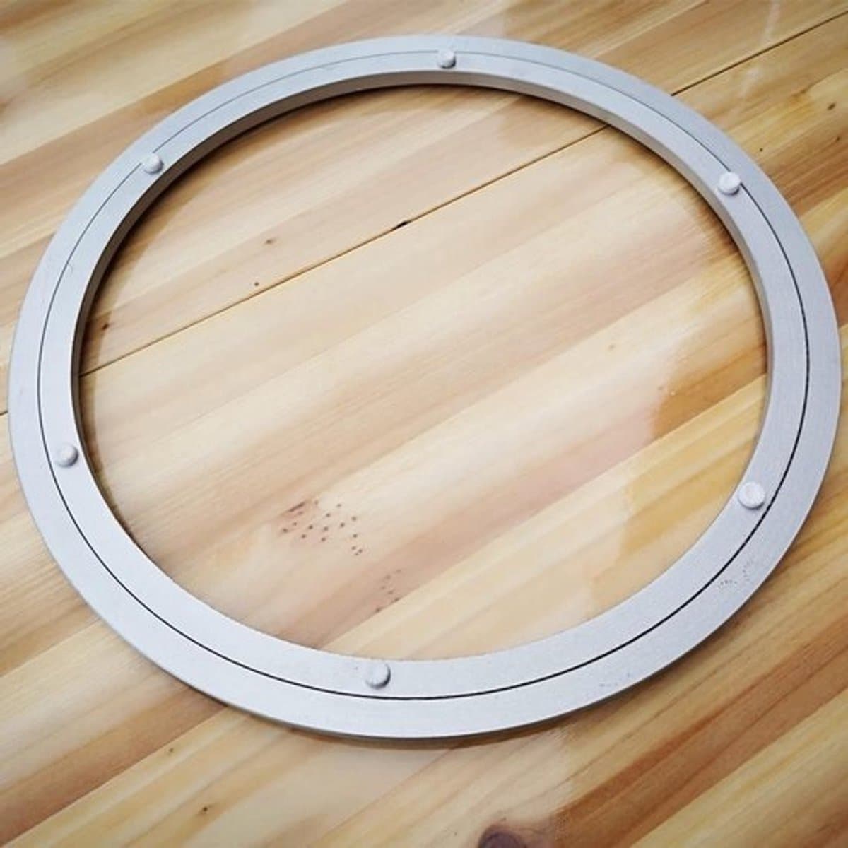 Draaibare tafelbasis - Lager voor platenspeler - Stabiele rotatie - Aluminiumlegering - Verschillende maten - Zilver — afbeelding 1