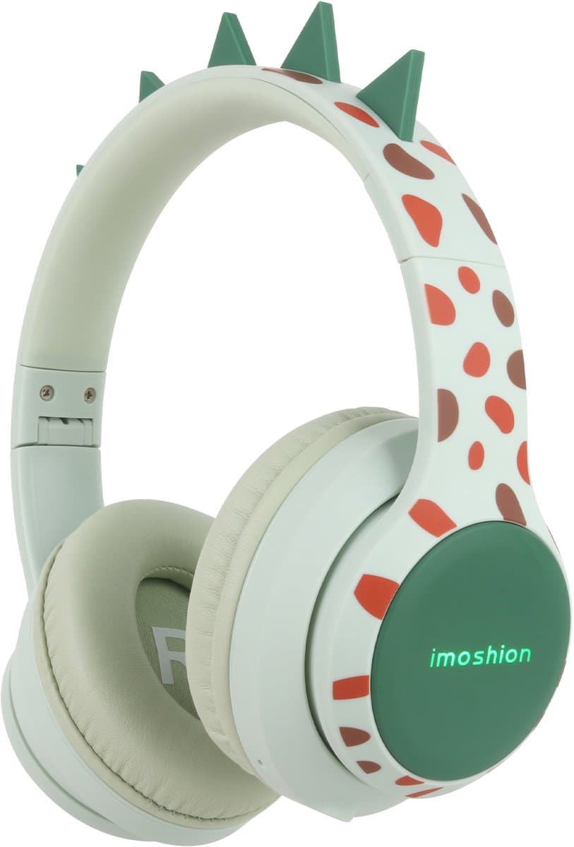 imoshion Kinder Koptelefoon Dino - Bluetooth en Decibelbegrenzer - Kinderkoptelefoon Draadloos en Met Draad — afbeelding 1