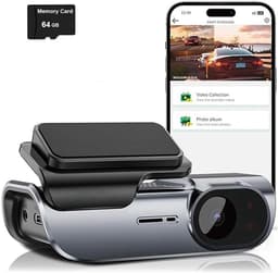 UHD 4K (3840 x 2160p) dashcam voor auto's met ingebouwde wifi, DVR-camera en videorecorder (blackbox), inclusief 24-uurs bewaking en nachtzicht. — thumbnail 1