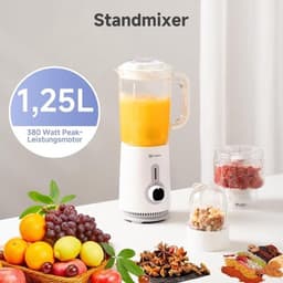 3-in-1 Blender - Keukenmachine Mixer - Smoothies Maken - 3 Speciale Containers - 125 Liter - Wit — thumbnail 3