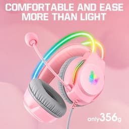 VHV - Gaming headsets met Microfoon - Kattenoor Headphones - Koptelefoon - Hoofdtelefoon met kabel - Noise Cancelling Microfoon - Surround Sound - RGB Verlichting - PC, Laptop, PS4, PS5, Xbox, Switch — thumbnail 5
