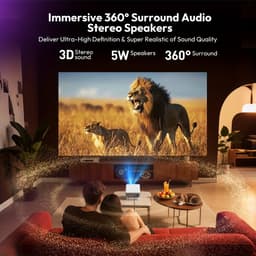 Beamer – Projector – Mini Beamer – Smart Projector – Full HD – 700 ANSI Lumen – WiFi 6 & Draagbaar — thumbnail 4