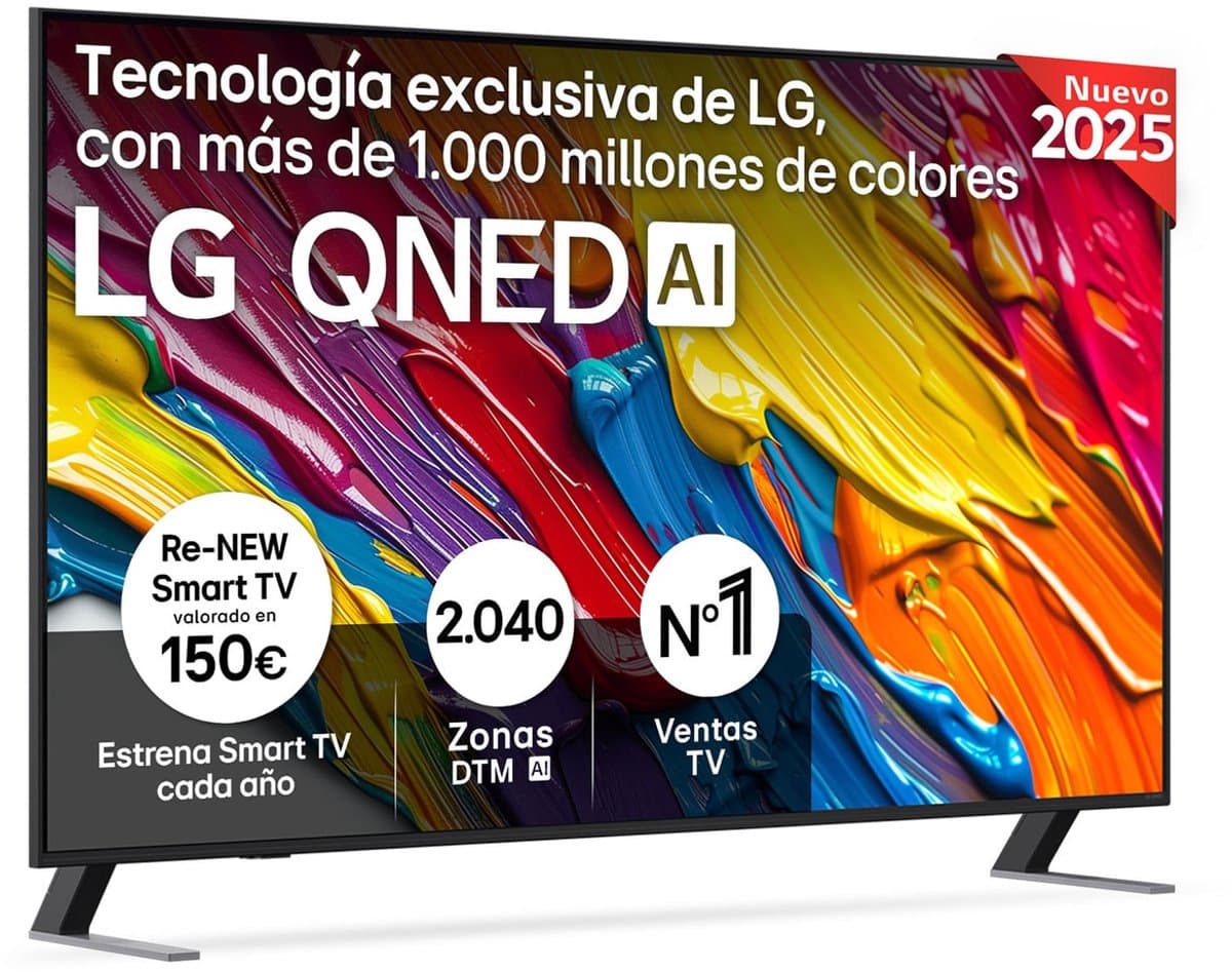 LG QNED AI 65QNED84A6C 165,1 cm (65") 4K Ultra HD Smart TV Wifi Zwart — afbeelding 1