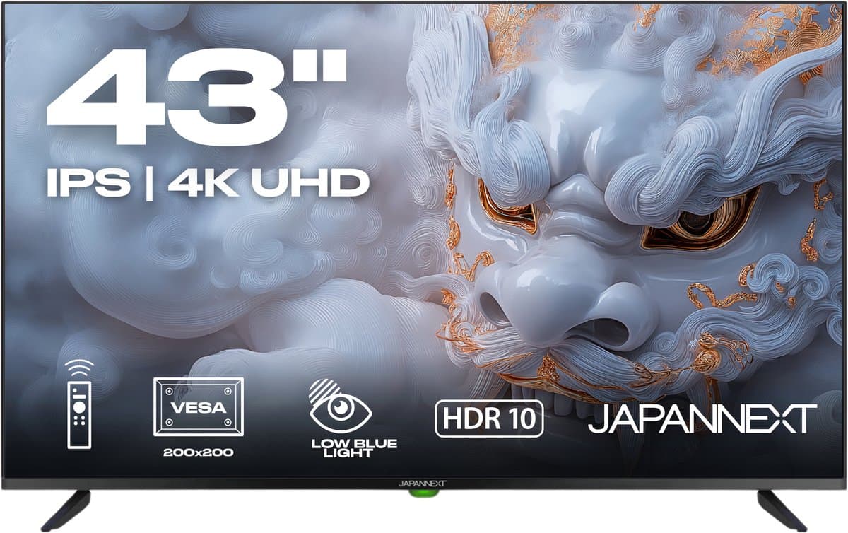 JAPANNEXT Monitor Groot Formaat 43" IPS 4K UHD (3840x2160) | JN-i432TUR — afbeelding 1