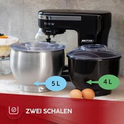 Planetenkeukenmachine met 2 mengkommen - 1600 W - Krachtige Keukenmachine — thumbnail 2