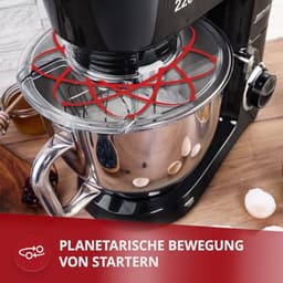 Professionele Keukenmixer met 6.5L Kom en 6 Snelheden - Ideaal voor Brood, Taarten en Meer — thumbnail 4