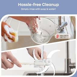 Foodprocessor en vleesmaler met glazen en roestvrijstalen kommen, 450W motor en oververhittingsbeveiliging — thumbnail 5