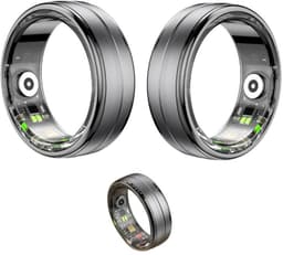 DrPhone RingSense – Smart Ring - Europese ringmaat 67 - 5ATM Waterdicht – Slaapmonitor – Hartslagmeter - SpO2 Monitor - Dagelijkse Activiteitstracking - Mobiele App – Donker Grijs — thumbnail 1