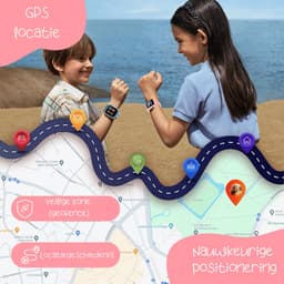 ISHIVA® GPS Horloge Kind geschikt voor Simkaart (4G GPS)–Smartwatch Kinderen met HD-camera & Videobellen - Kinder Smartwatch - 1000 mAh Long Battery–IP65 Waterdicht–SOS Knop–School Mode-Veilige Zones-GPS Tracker–2 Jaar Garantie–Roze — thumbnail 4