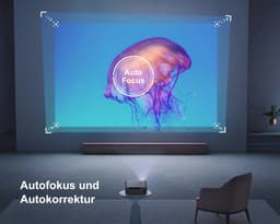 Full HD Beamer met Wifi6, Bluetooth en Autofocus – 25.000 lumen, 4K Ondersteuning, 300" Groot Scherm — thumbnail 5