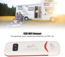 4G LTE WiFi-modemdongle met Simkaartsleuf - Mobiele Draadloze Netwerkhotspotrouter - 300 Mbps Hoge Snelheid - 10 Gebruikers Delen - Telefoon Pc Laptop Tablet — thumbnail 4