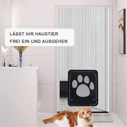 Vliegengaas huisdierklep met magneet en slot - Vliegenhordeur voor middelgrote en kleine honden en katten. — thumbnail 3