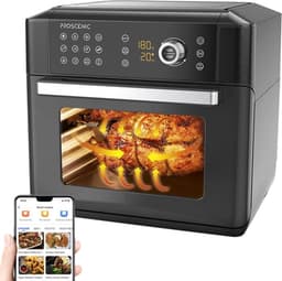 AirFryer XXL - Air Fryer - Heteluchtfriteuse - App control - Oven - Rotisserie - Dehydrator - Touch Screen - Turbo functie - 12 in 1 - 1700 watt - Zwart — thumbnail 1