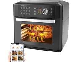 AirFryer XXL - Air Fryer - Heteluchtfriteuse - App control - Oven - Rotisserie - Dehydrator - Touch Screen - Turbo functie - 12 in 1 - 1700 watt - Zwart