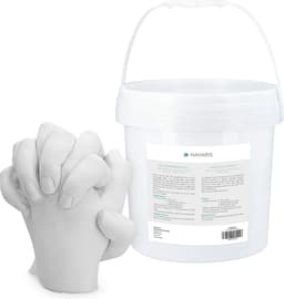 Navaris 3D gipsafdruk set XXL - Voor handen of voeten - Handgietset met mengemmer van 10 liter - Voor volwassenen, kinderen en baby's - pH-neutraal — thumbnail 1